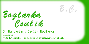 boglarka csulik business card